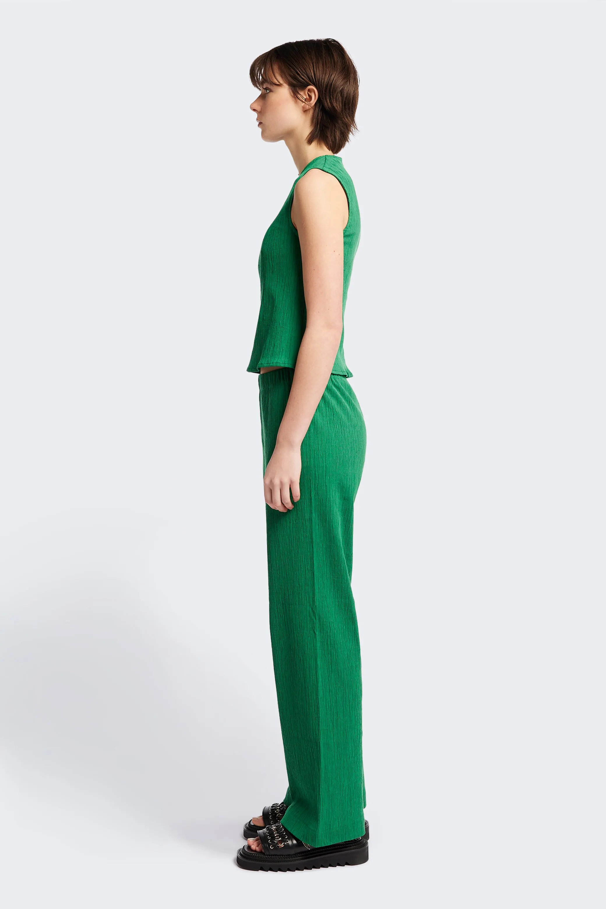 Aeon Crinkle Top Green