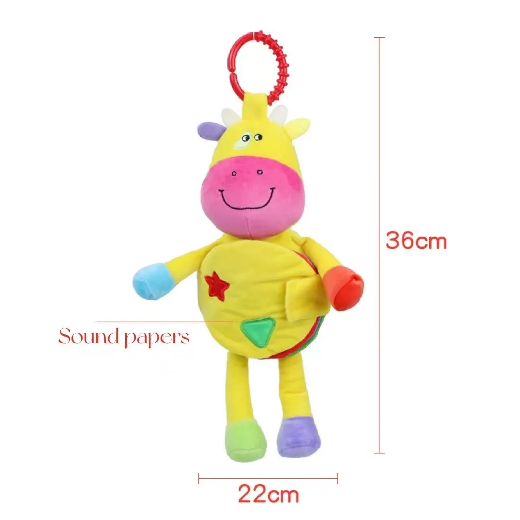 Animal Doll Stroller Rattle Early Education Cloth Book Toys