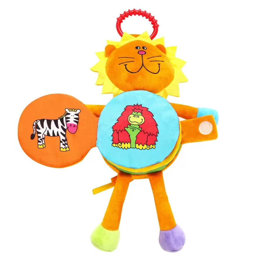 Animal Doll Stroller Rattle Early Education Cloth Book Toys