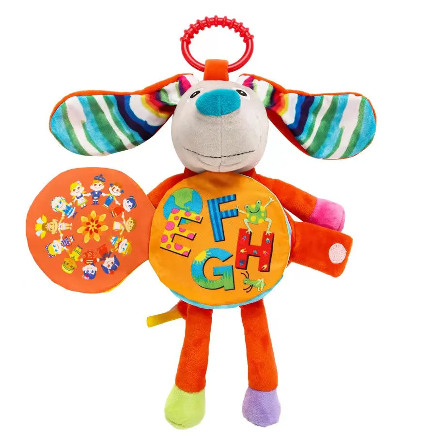 Animal Doll Stroller Rattle Early Education Cloth Book Toys