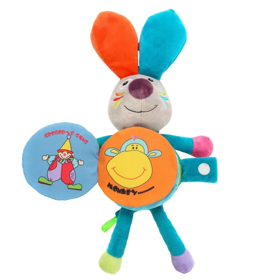 Animal Doll Stroller Rattle Early Education Cloth Book Toys