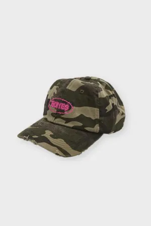 BILLY BONES CLUB BONES BARB DAD CAP - DISTRESSED CAMO