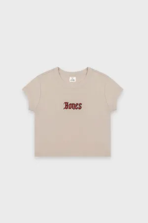 BILLY BONES CLUB GOTHIC BABY TEE -  APRICOT