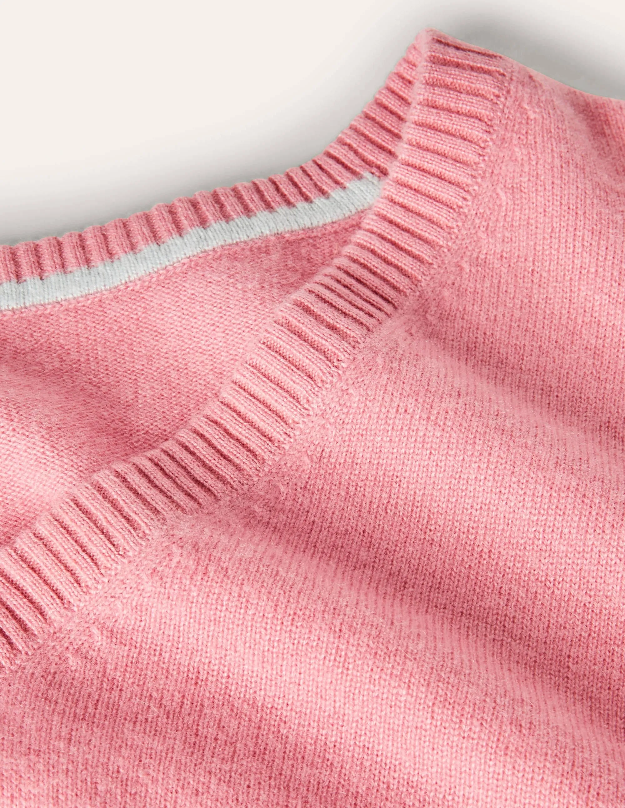 Cashmere V-neck Relaxed Jumper-Formica Pink