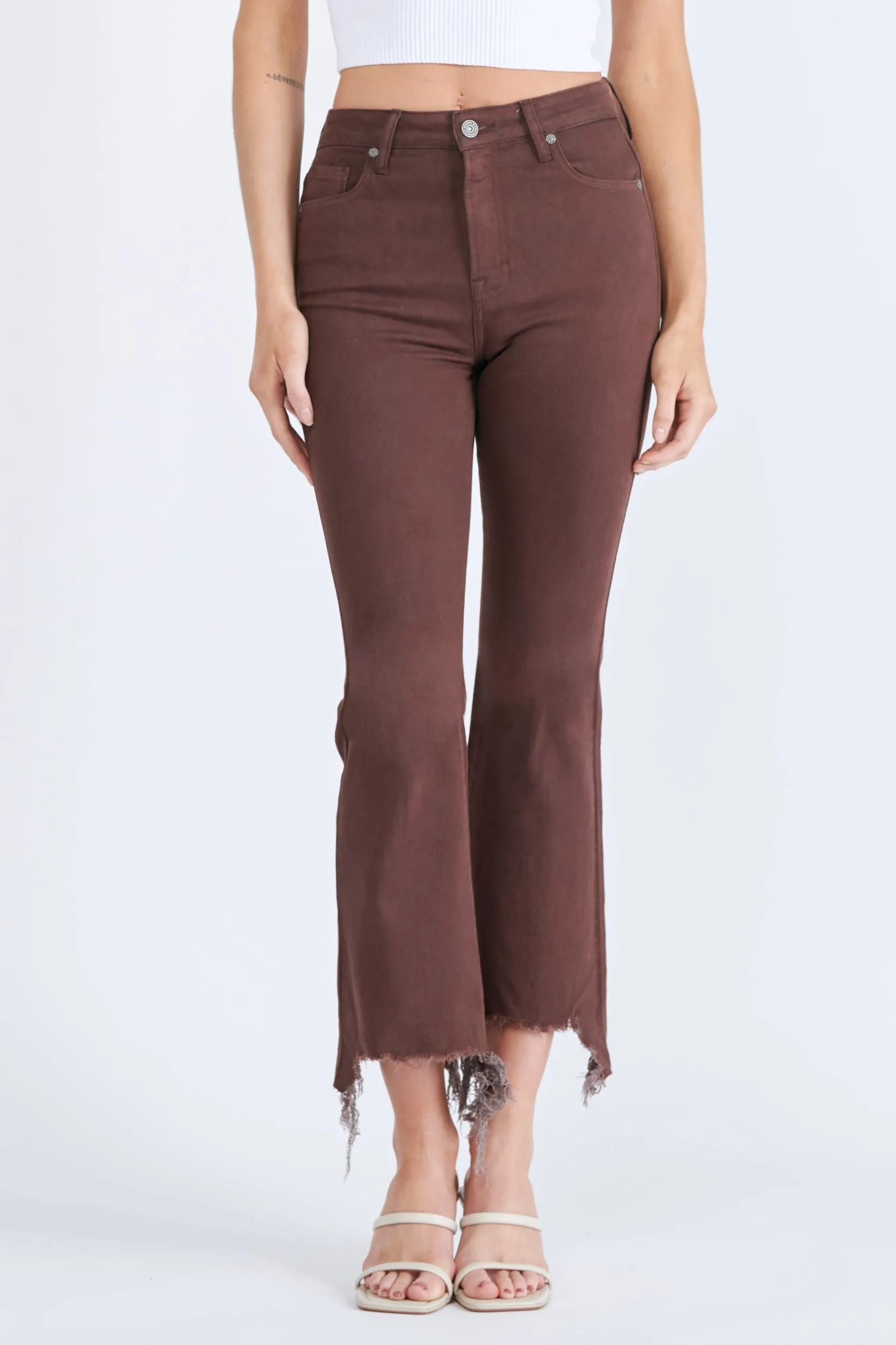 Chocolate HR Crop Flares