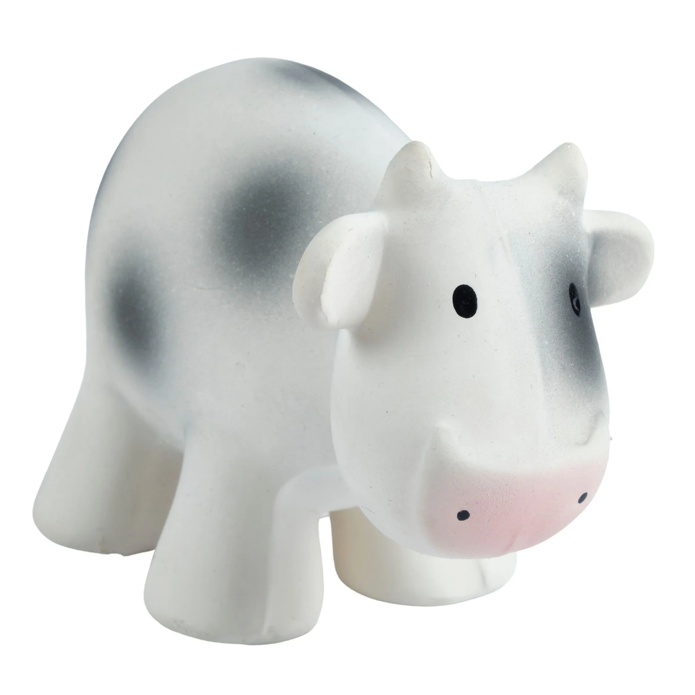 Cow - Natural Organic Baby Teether Rattle & Organic Bath Toy