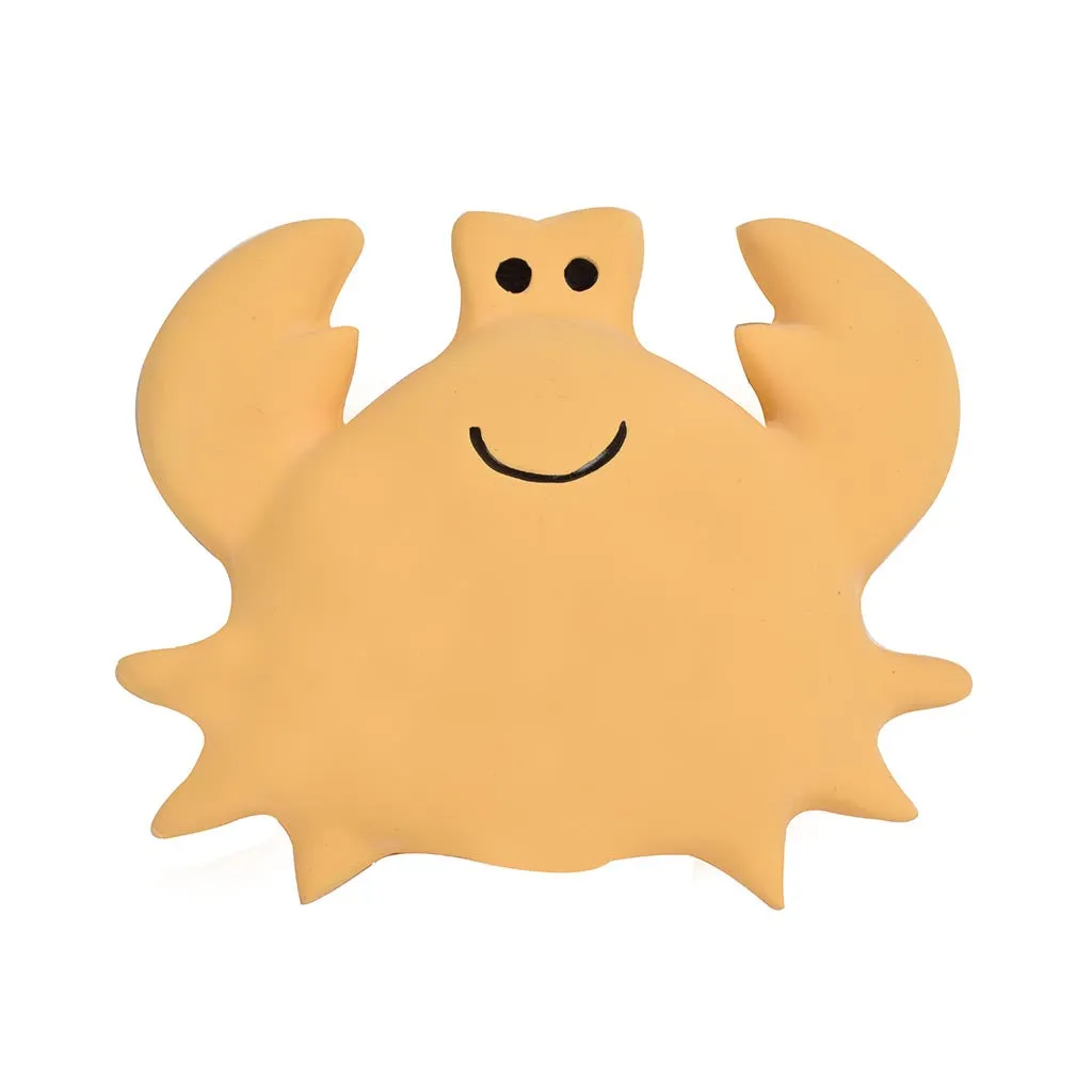 Crab - Natural Rubber Baby Teether Rattle & Bath Toy