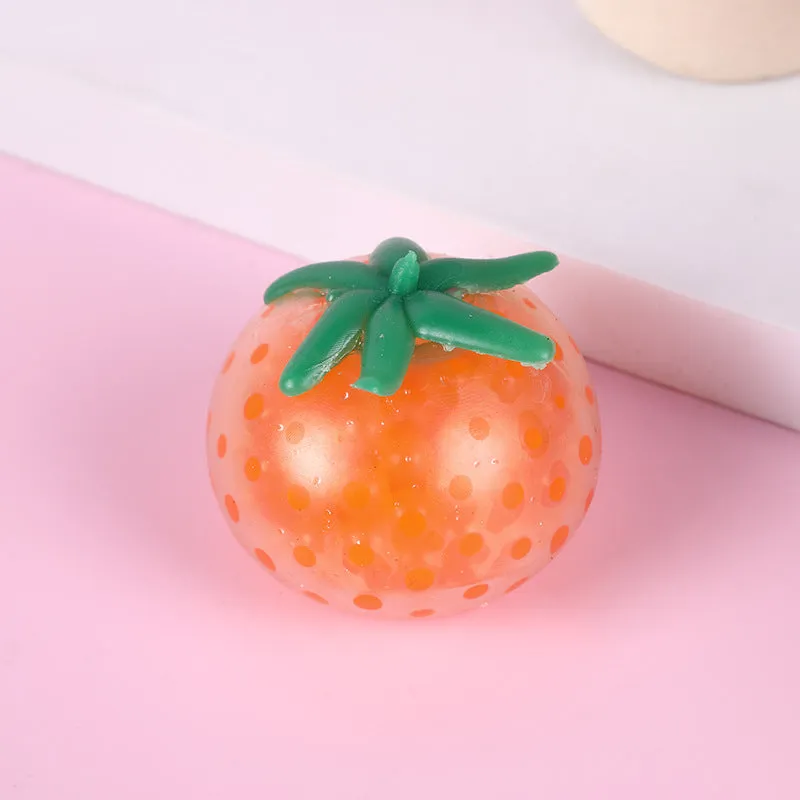 Creative TPR Fruit Beads Pinch Soft Rubber Toy Simulation Fun Puzzle Pressure Relief Toys