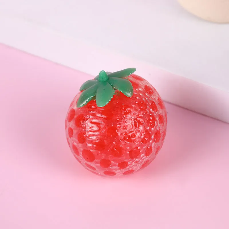 Creative TPR Fruit Beads Pinch Soft Rubber Toy Simulation Fun Puzzle Pressure Relief Toys