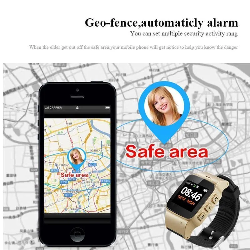 Gps Tracking Watch For Adult Elderly Smart Watch Anti-lost SOS Wifi