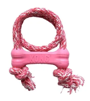 Kong Puppy Goodie Bone With Rope Dog Toy (Assorted Colours)