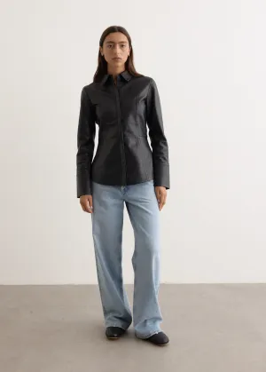 Leather Panelled Shirt