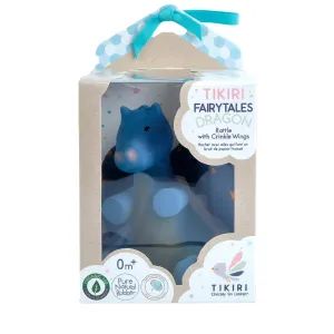 Midnight Dragon Rubber Baby Teether and Rattle in Gift Box