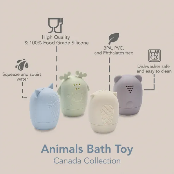noka Animal Bath Toys Canada Collection - In the Wild